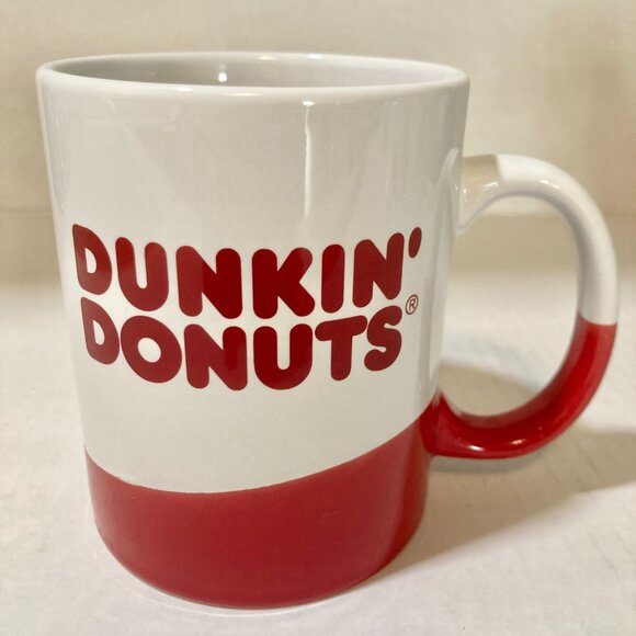 Dunkin' Donuts Ceramic Coffee Cup Mug Red White Collectors 2017 DD IP Holder - Picture 3 of 10